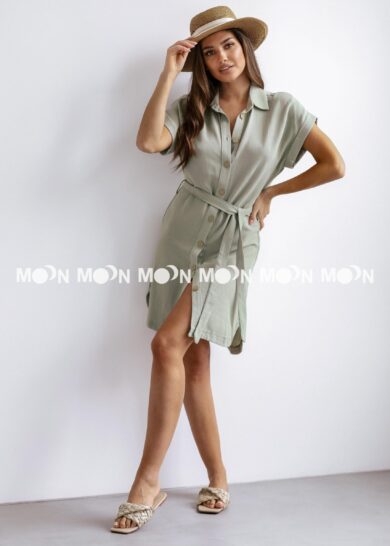  SUKIENKA LNIANA Z GUZIKAMI MADISON khaki