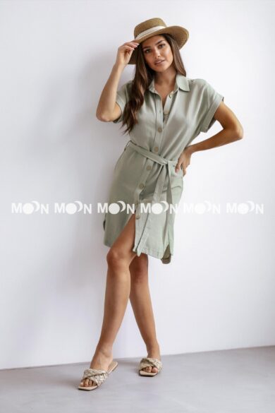  SUKIENKA LNIANA Z GUZIKAMI MADISON khaki