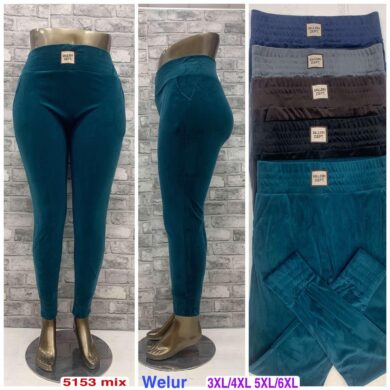 Spodnie welurowe Plus size