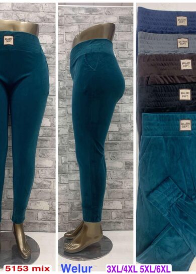 Spodnie welurowe Plus size