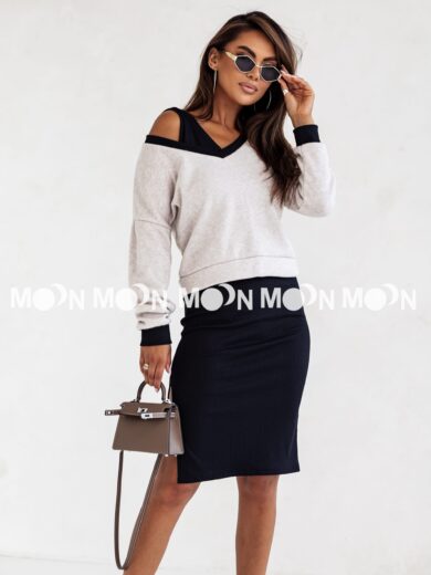 Sukienka prążek plus bluza Bueno
