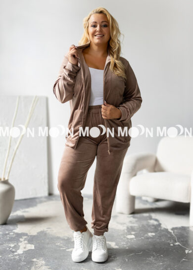 Dres welurowy na suwak Soft PLUS SIZE