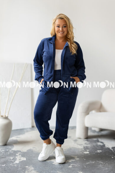 Dres welurowy na suwak Soft PLUS SIZE