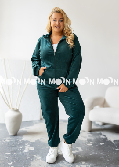 Dres welurowy na suwak Soft PLUS SIZE