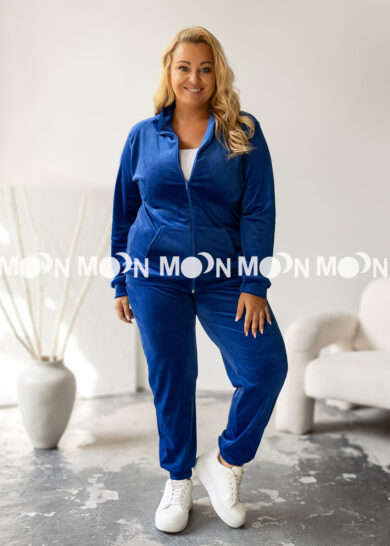 Dres welurowy na suwak Soft PLUS SIZE