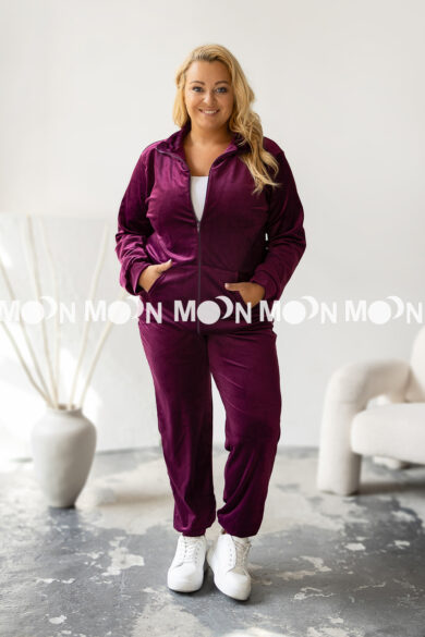 Dres welurowy na suwak Soft PLUS SIZE