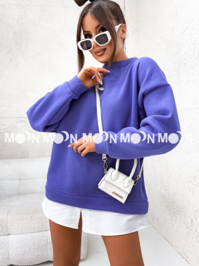 Bluza oversize ocieplana z dolną częścią imitującą koszulę Dual Style