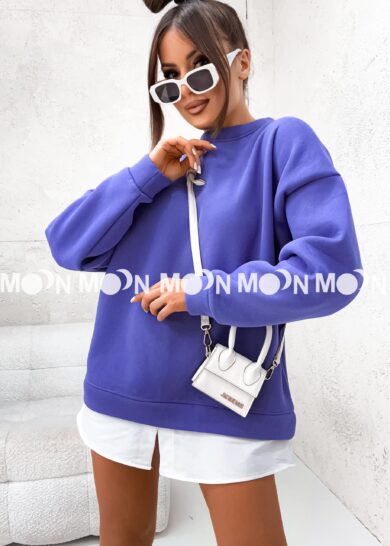 Bluza oversize ocieplana z dolną częścią imitującą koszulę Dual Style