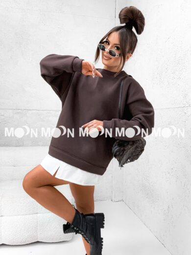 Bluza oversize ocieplana z dolną częścią imitującą koszulę Dual Style