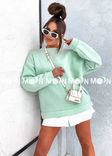 Bluza oversize ocieplana z dolną częścią imitującą koszulę Dual Style