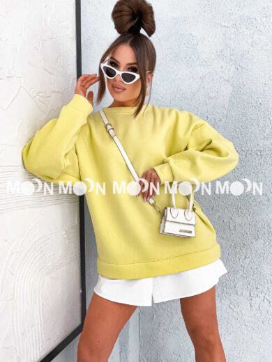 Bluza oversize ocieplana z dolną częścią imitującą koszulę Dual Style