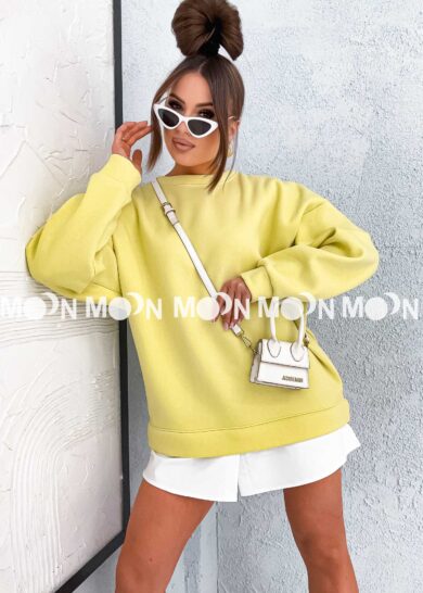 Bluza oversize ocieplana z dolną częścią imitującą koszulę Dual Style