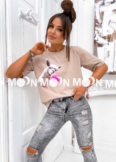 T-shirt z nadrukiem LAMA