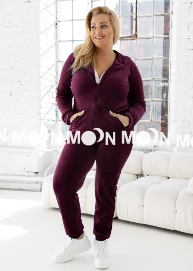 Dres welurowy na suwak PLUS SIZE