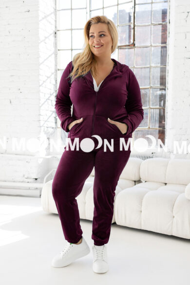 Dres welurowy na suwak PLUS SIZE