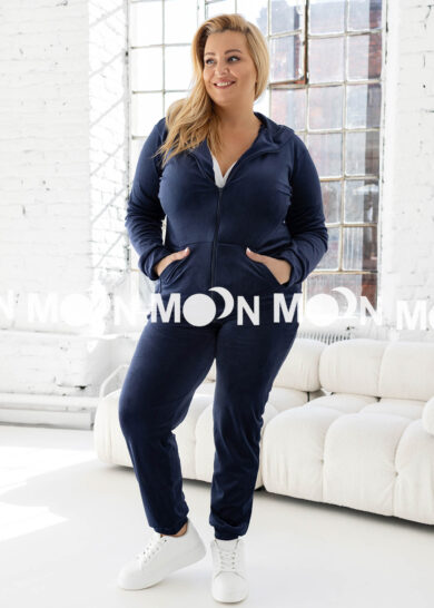 Dres welurowy na suwak PLUS SIZE