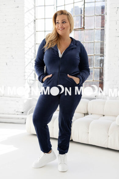 Dres welurowy na suwak PLUS SIZE