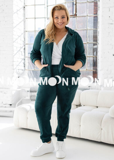 Dres welurowy na suwak PLUS SIZE