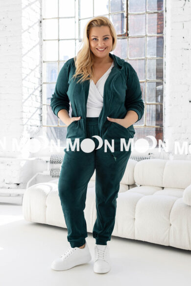 Dres welurowy na suwak PLUS SIZE