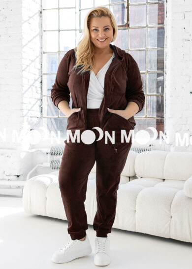 Dres welurowy na suwak PLUS SIZE