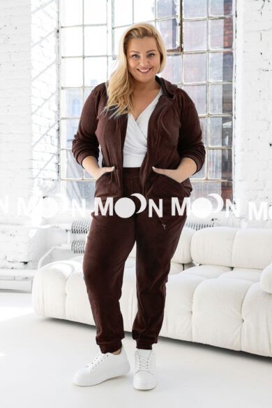 Dres welurowy na suwak PLUS SIZE