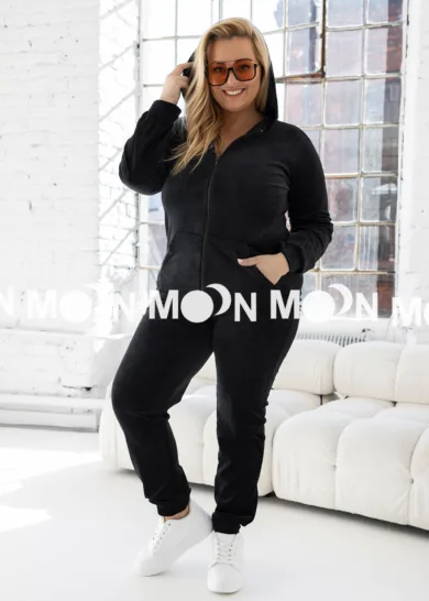 Dres welurowy na suwak PLUS SIZE