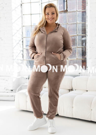 Dres welurowy na suwak PLUS SIZE