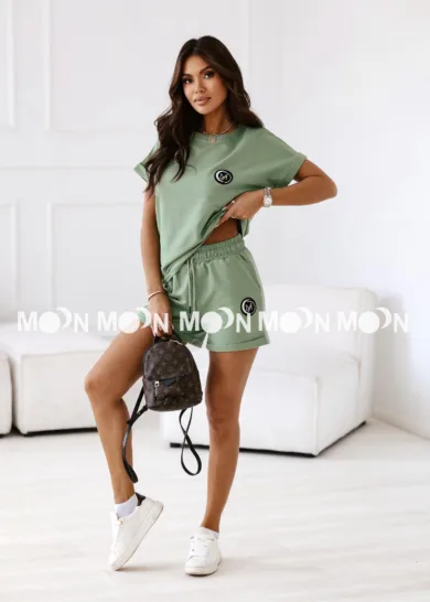 Komplet  z szortami MOON khaki