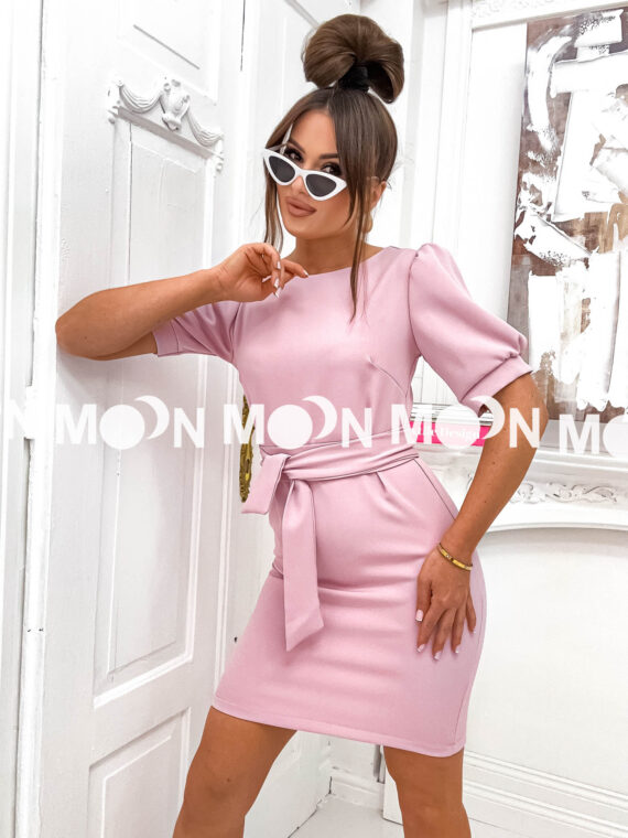 Różowa sukienka elegancka mini