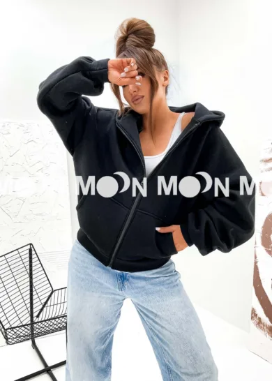 Bluza Ocieplana Oversize Butterfly czarna