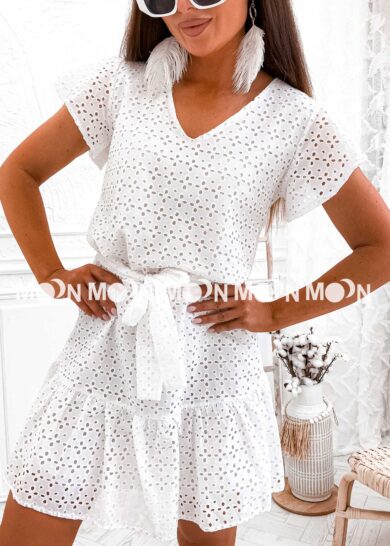 Sukienka ażurowa z paskiem Lace Glow
