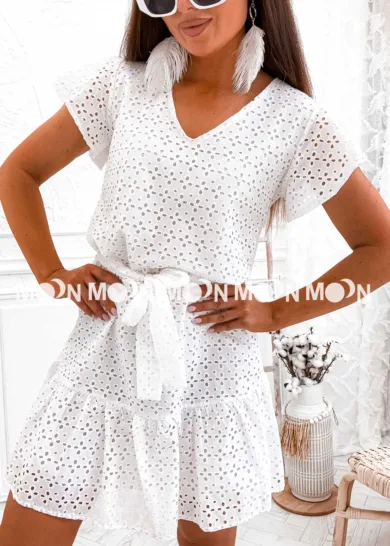 Sukienka ażurowa z paskiem Lace Glow