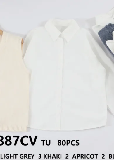 Sweter z koszulą