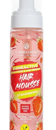 MOUSSE SHINEACTIVE Pianka nawilżająca do włosów , nadająca połysk 250 ml Strawsberry