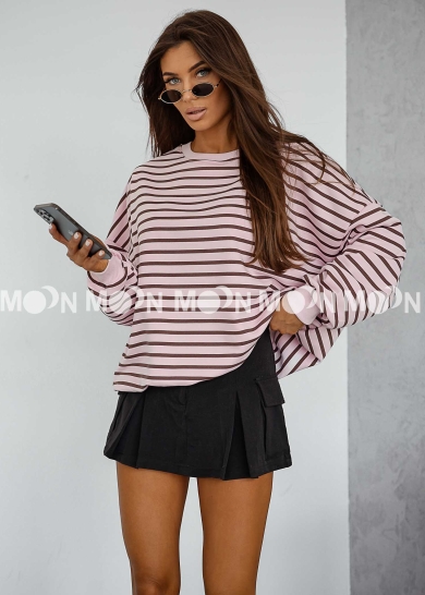 Bluza bawełniana basic Bold Stripe