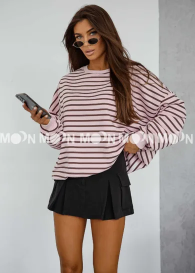Bluza bawełniana basic Bold Stripe