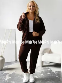 Dres welurowy na suwak Soft PLUS SIZE
