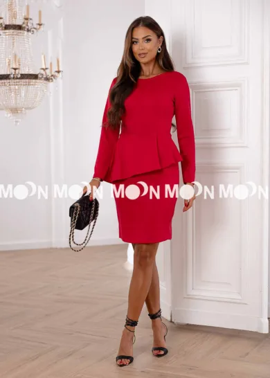 Elegancka sukienka z baskinką PARIS