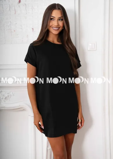 Elegancka sukienka z efektem połysku czarna