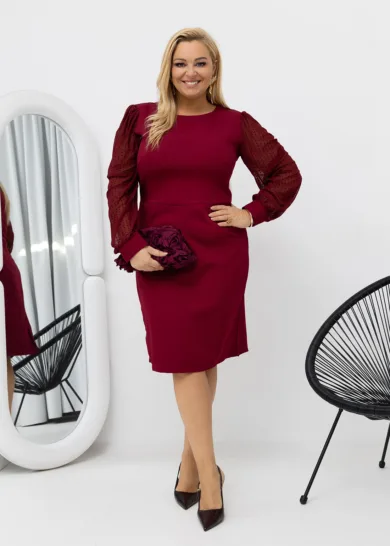 Sukienka z siateczkowym rękawem FRANCE