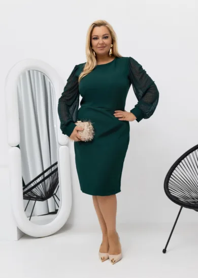 Sukienka z krótkim rękawem FRANCE butelkowa