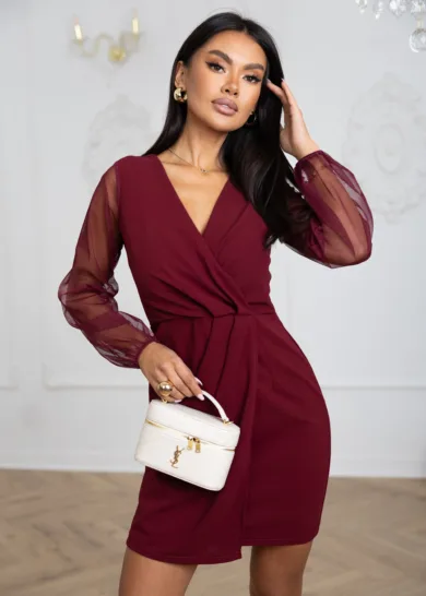 Kopertowa elegancka sukienka BLING