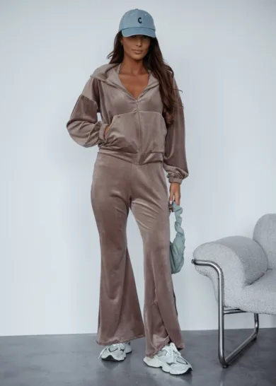 Komplet VELVET FLARE cappuccino