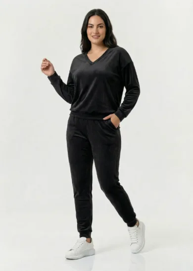 Dres welurowy simple PLUS SIZE  