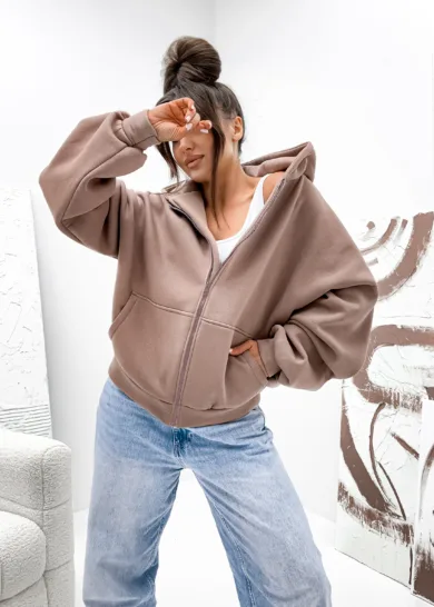 Bluza ocieplana oversize butterfly