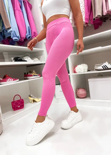 Leginsy w prążek MOON BASE różowy