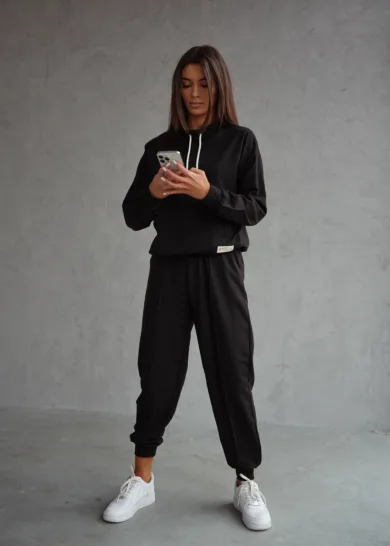 Komplet bawełniany z naszywką STYLE