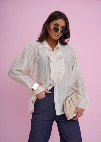 Koszula z falbanką Flowing Allure