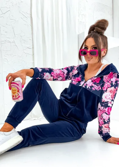 Komplet welurowy Blossom