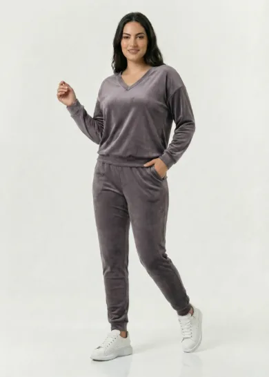 Dres welurowy simple PLUS SIZE  